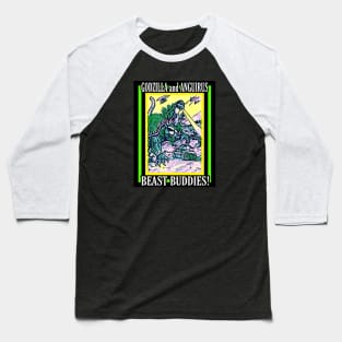 GODZILLA and ANGUIRUS : Beast Buddies Baseball T-Shirt